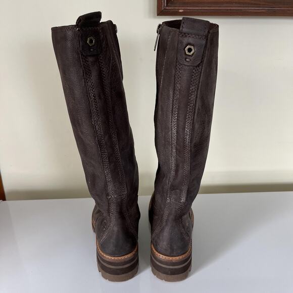 Timberland Boots Courmayer Valley Tall High Size 5.5 Leather Lug Sole A25CJ - Picture 4 of 10